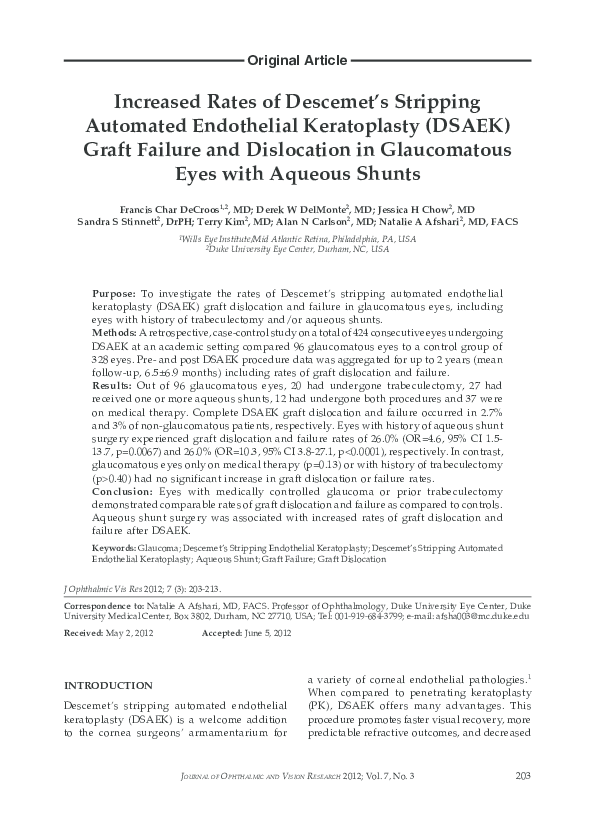 (PDF) Increased Rates of Descemet's Stripping Automated Endothelial ...
