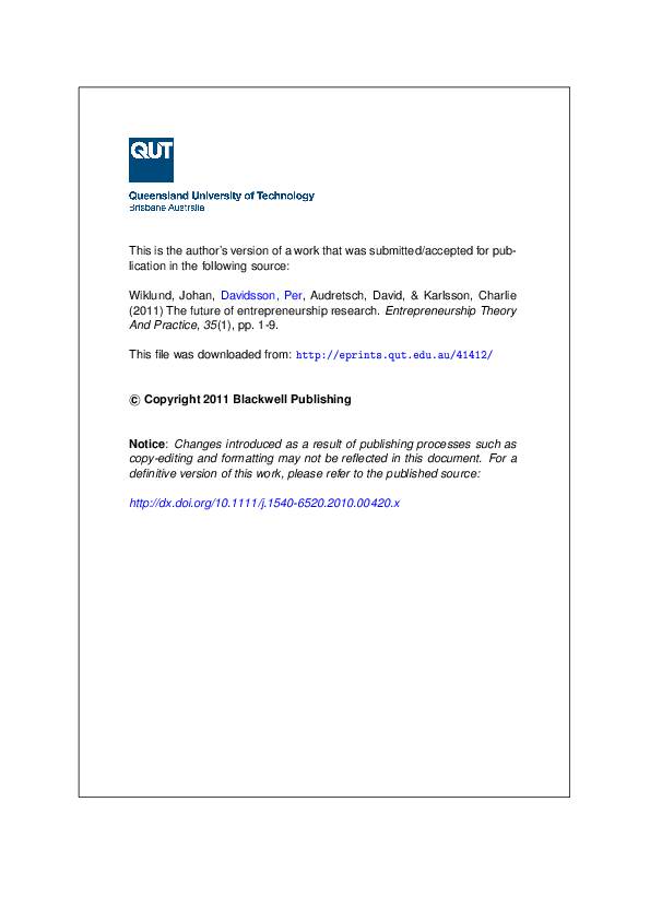 Entrepreneurship Theory Process Practice Pdf