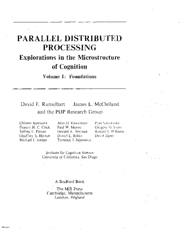 (PDF) Explorations in parallel distributed processing - A handbook of ...