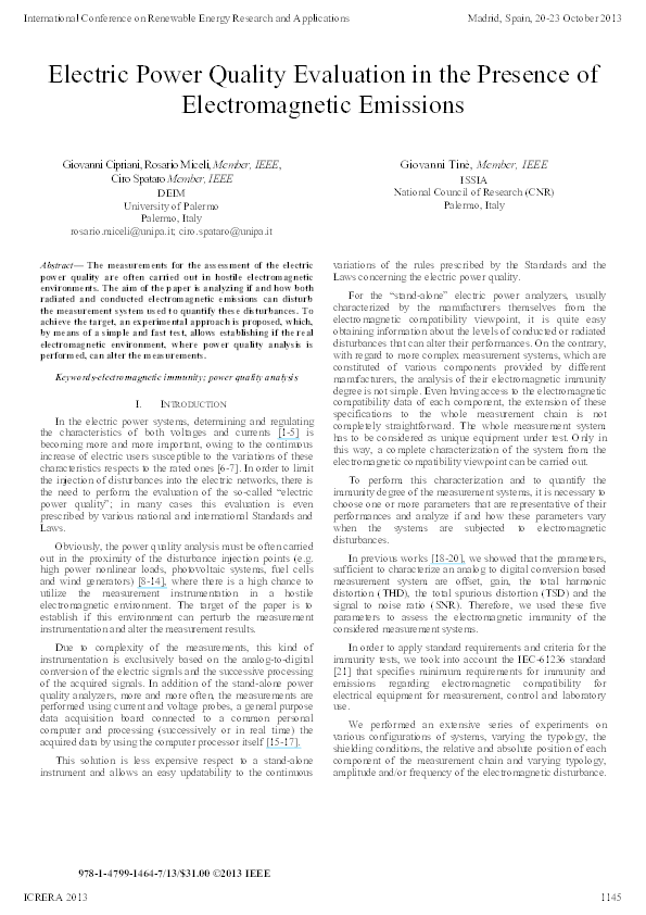 (PDF) Electric power quality evaluation in the presence of ...