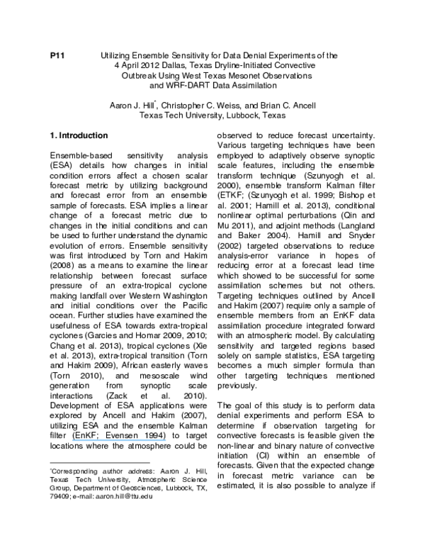 (PDF) Utilizing ensemble sensitivity for data denial experiments of the ...
