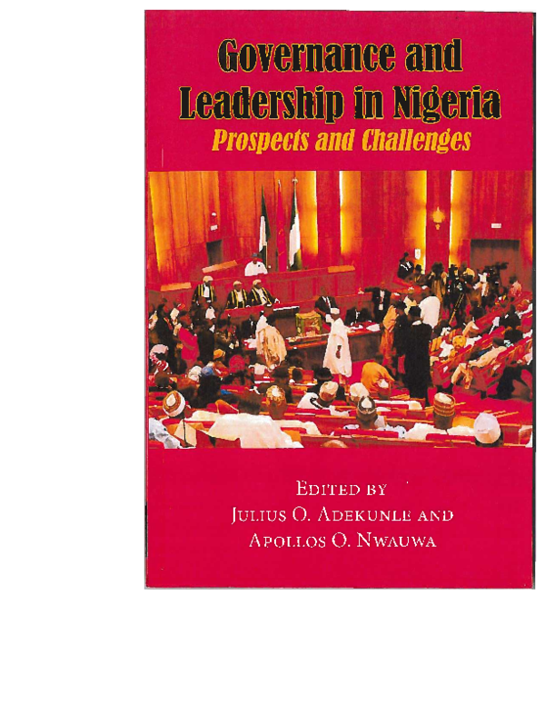 (PDF) Governance and Leadership in Nigeria: Prospects and Challenges