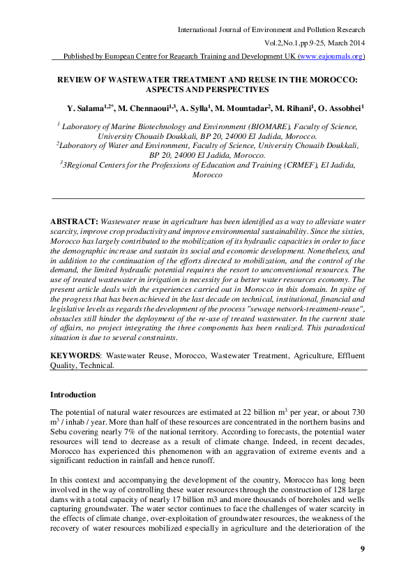 Water pollution in morocco image