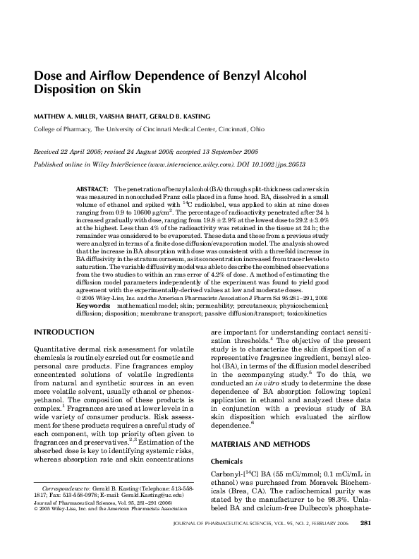 Benzyl alcohol uses picture