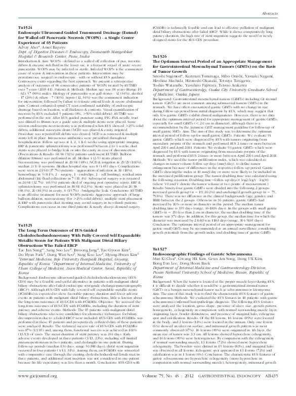 (PDF) Tu1524 Endoscopic Ultrasound Guided Transmural Drainage (Eutmd ...
