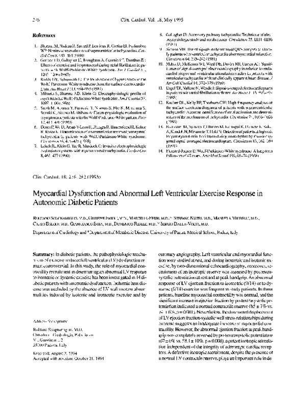 (PDF) Myocardial dysfunction and abnormal left ventricular exercise ...