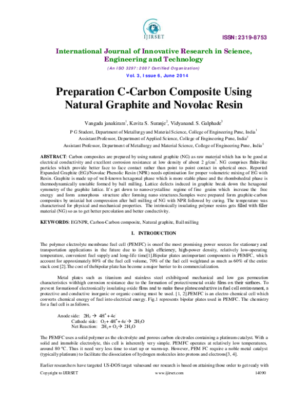 (PDF) Preparation C-Carbon Composite Using Natural Graphite and Novolac ...