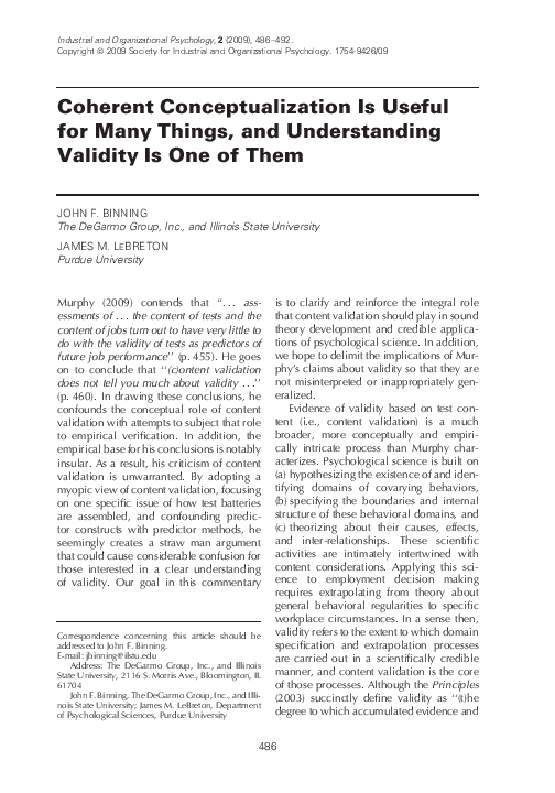 (PDF) Coherent Conceptualization Is Useful for Many Things, and ...