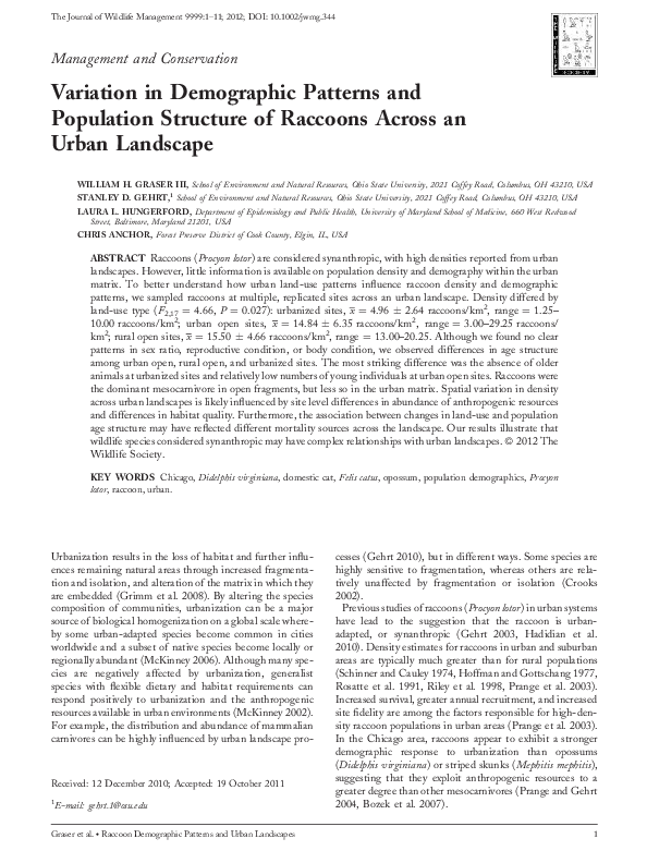 (PDF) Variation in demographic patterns and population structure of ...