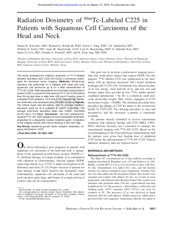 (PDF) Patients with Squamous Cell Carcinoma of the Head and Neck
