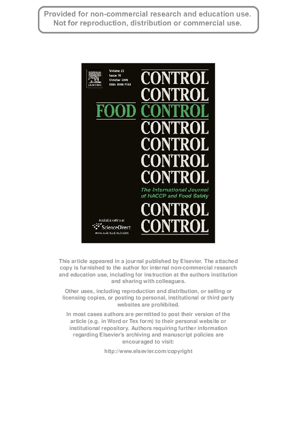 (PDF) Isothermal calorimetry for biological applications in food