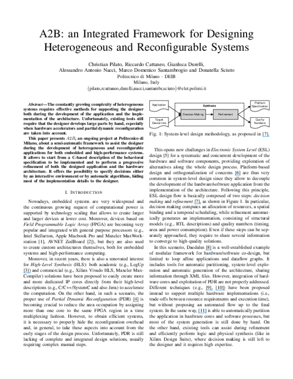 (PDF) A2B: An integrated framework for designing heterogeneous and ...