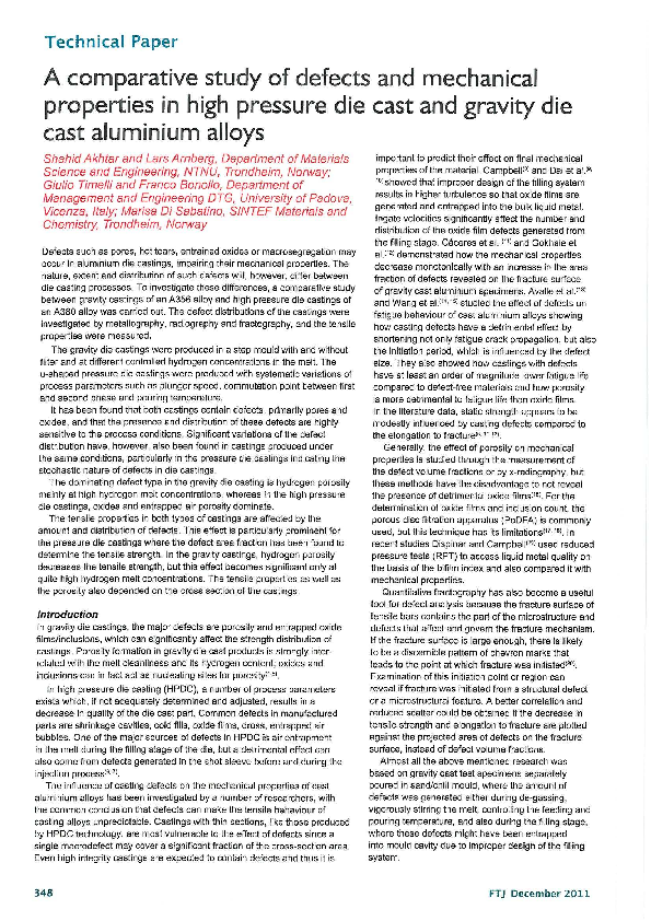 (PDF) A comparative study of defects and mechanical properties in high ...