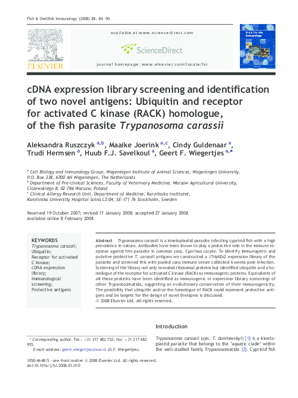 (PDF) cDNA expression library screening and identification of two novel