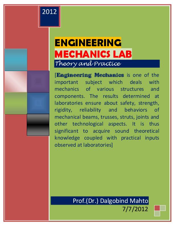 Pdf Engineering Mechanics Lab Pdf Engineering Mechanics Lab