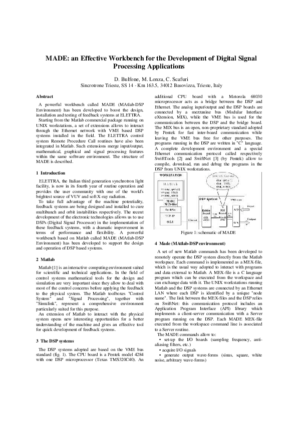 (PDF) MADE: an Effective Workbench for the Development of Digital ...