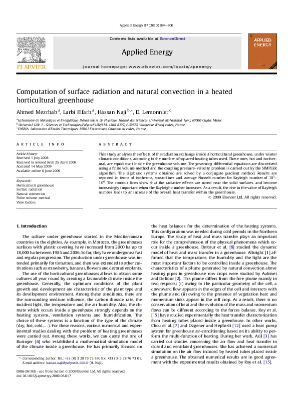 (PDF) Computation of surface radiation and natural convection in a ...