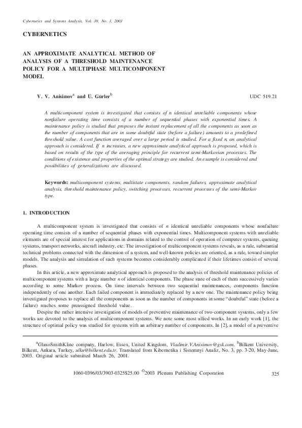 (PDF) An Approximate Analytical Method of Analysis of a Threshold ...