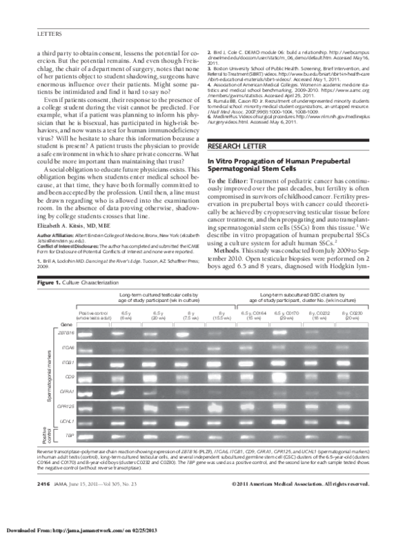 (PDF) In Vitro Propagation of Human Prepubertal Spermatogonial Stem ...
