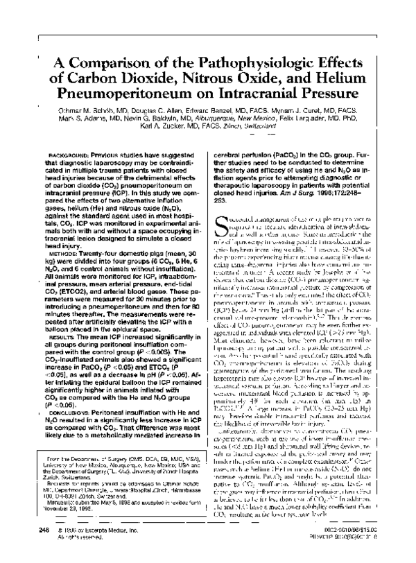 (PDF) A comparison of the pathophysiologic effects of carbon dioxide
