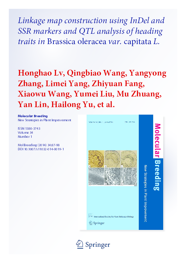 (PDF) Linkage map construction using InDel and SSR markers and QTL ...