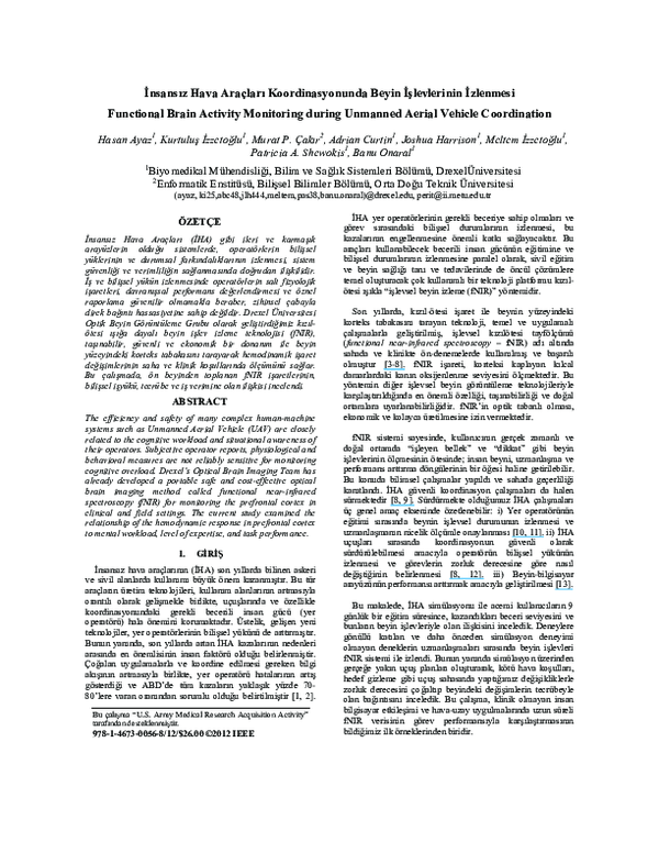 (PDF) Functional brain activity monitoring during unmanned aerial ...