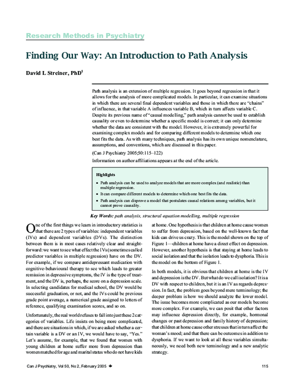 (PDF) Finding our way: an introduction to path analysis