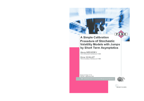 (PDF) A Simple Calibration Procedure of Stochastic Volatility Models ...