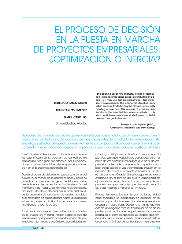 (PDF) El proceso de decisión en la puesta en marcha de proyectos ...