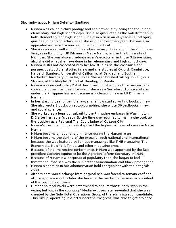 Senator miriam defensor santiago image