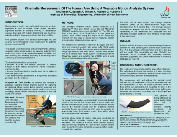 (PDF) Kinematic Measurement of the Human Arm Using a Wearable Motion ...