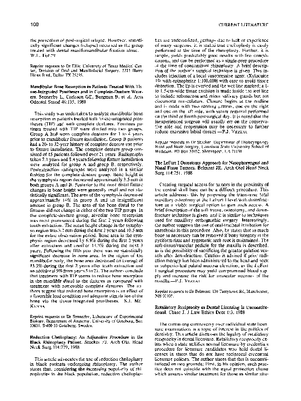 (PDF) Retaliatory reciprocity in dental licensing is unconstitutional
