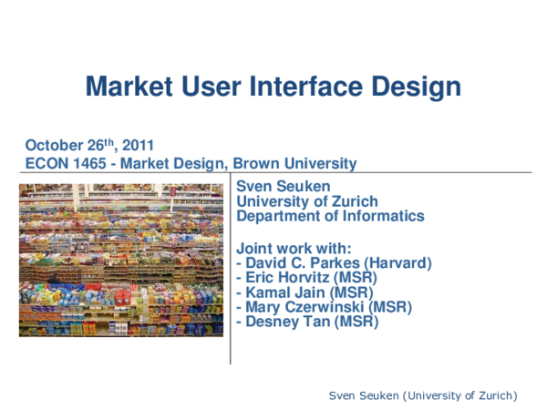 (PDF) Market User Interface Design