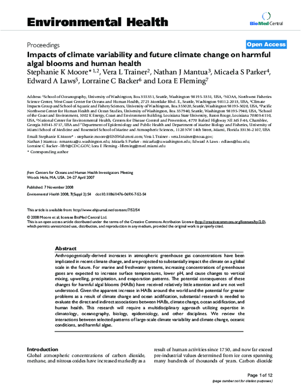 (PDF) Impacts of climate variability and future climate change on ...