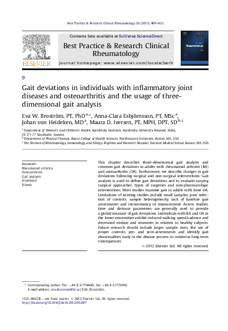 (PDF) Quantifying gait deviations in individuals with rheumatoid ...