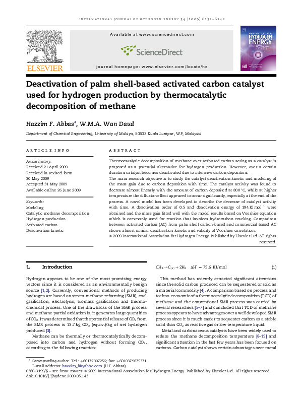 (PDF) Deactivation of palm shell-based activated carbon catalyst used ...