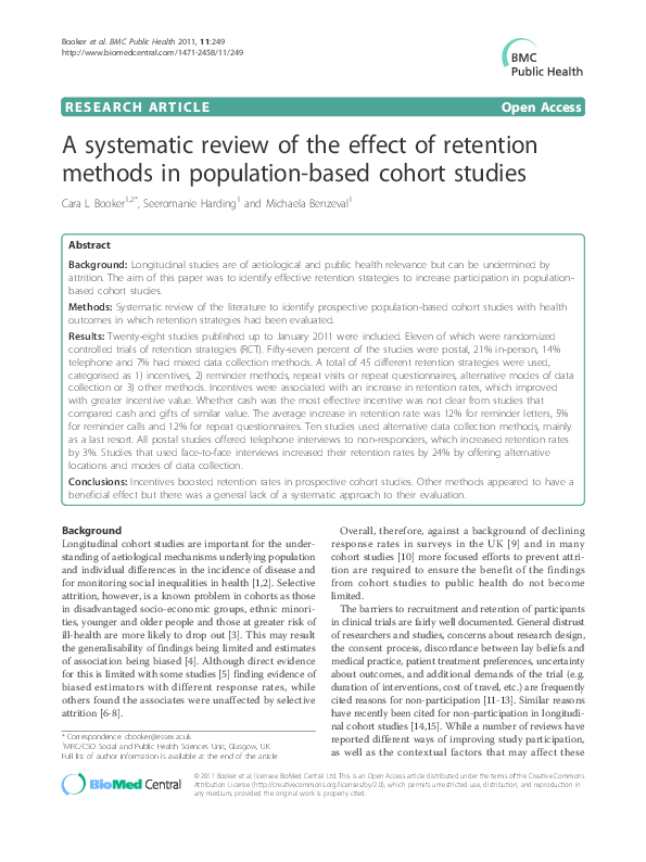 (PDF) A systematic review of the effect of retention methods in ...