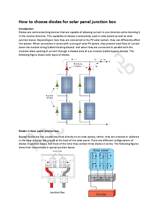 (PDF) How to choose diodes for solar panel junction box Bob Pershing
