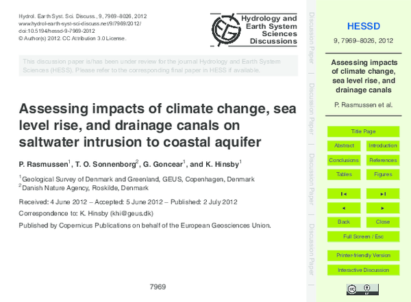 (PDF) Assessing impacts of climate change, sea level rise, and drainage ...