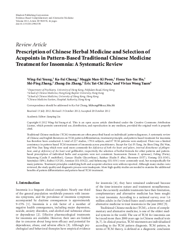(PDF) Prescription of Chinese Herbal Medicine and Selection of ...