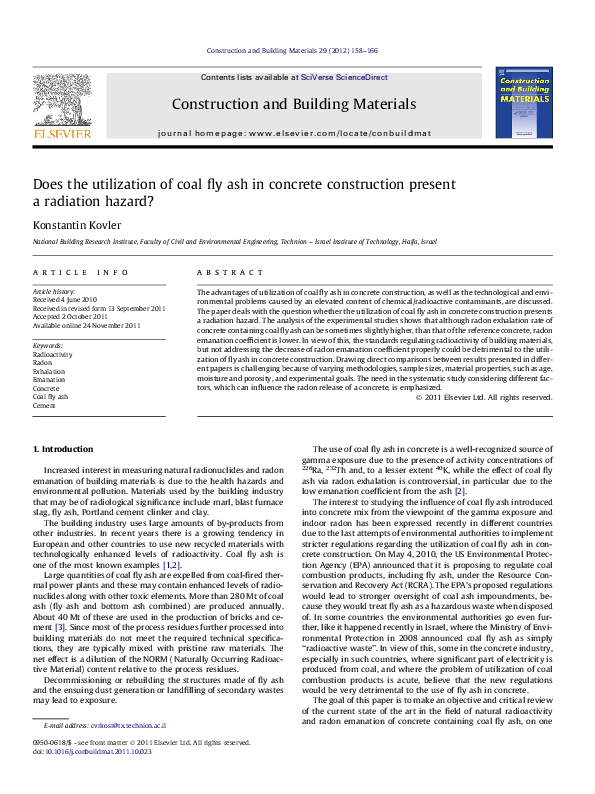 (PDF) Does the utilization of coal fly ash in concrete construction ...