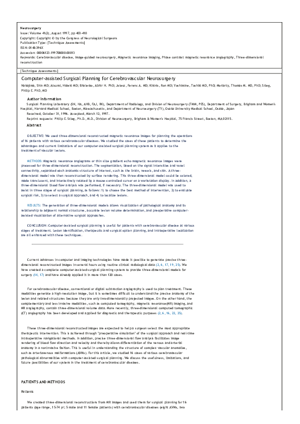 Essay on neurosurgery picture