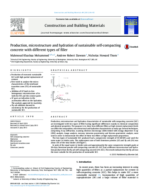 (PDF) Production, microstructure and hydration of sustainable self ...