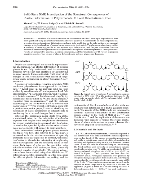 (PDF) Solid-State NMR Investigation of the Structural Consequences of ...