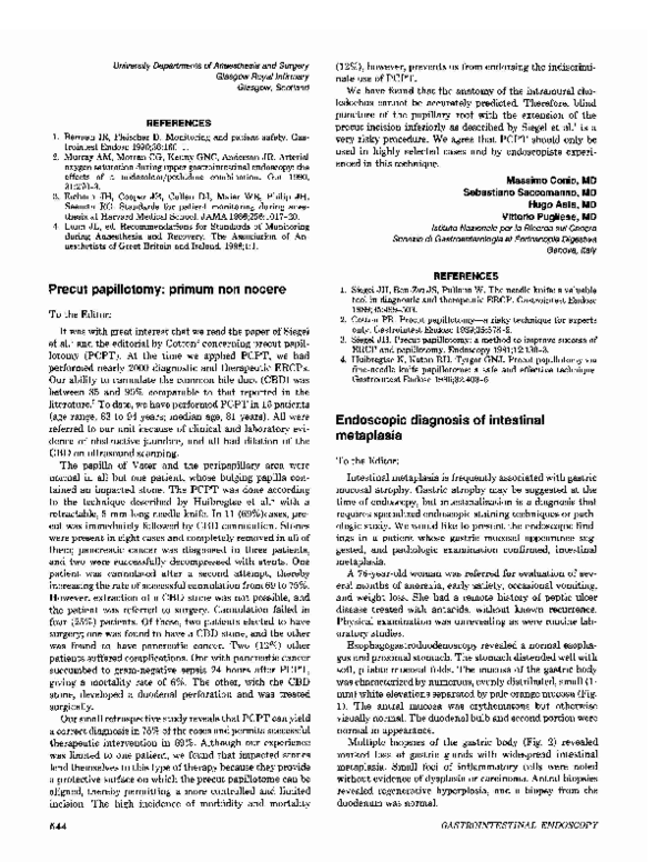 (PDF) Endoscopic diagnosis of intestinal metaplasia