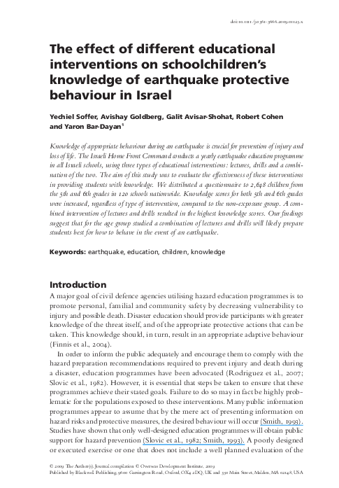 (PDF) The effect of different educational interventions on ...