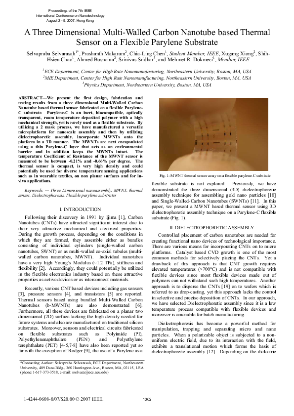 (PDF) A three dimensional Multi-Walled Carbon Nanotube based thermal ...