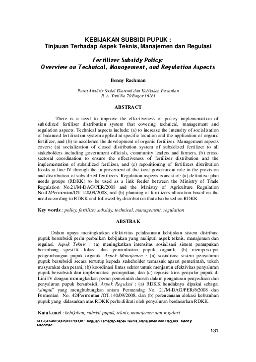 Kebijakan Subsidi: Antara Kebutuhan Mendesak dan Tantangan Berkelanjutan Kebijakan Subsidi: Antara Kebutuhan Mendesak dan Tantangan Berkelanjutan