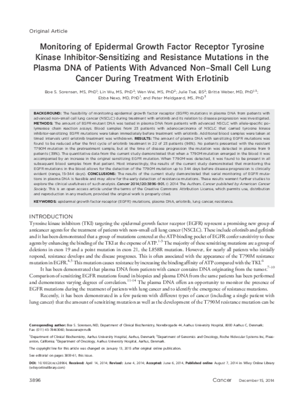 (PDF) Monitoring of epidermal growth factor receptor tyrosine kinase ...