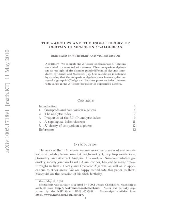 Index Theory of Elliptic Operators, Foliations, and Operator Algebras